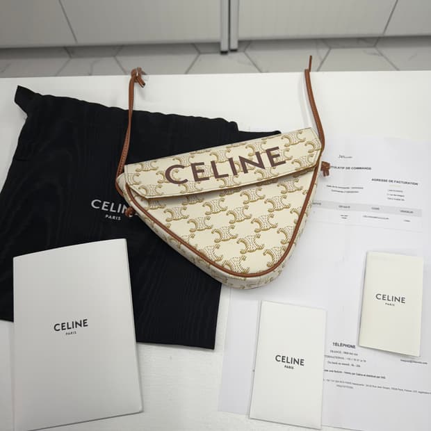 셀린느 트라이앵글 캔버스 크로스백 스몰