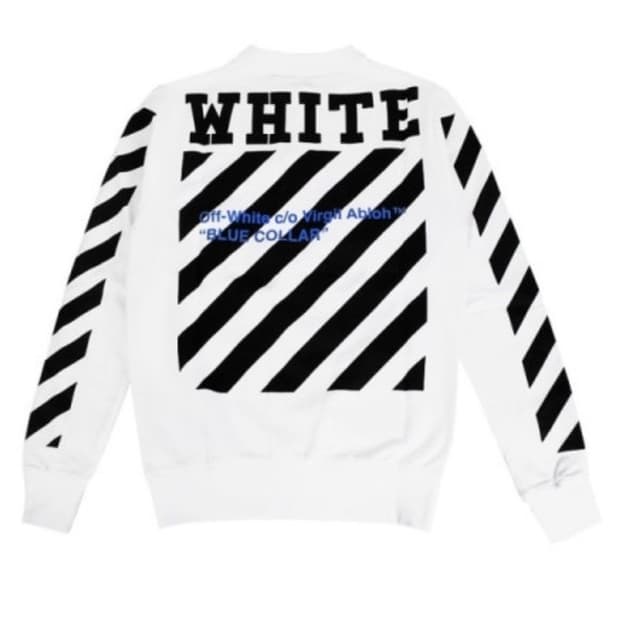 오프화이트 버질 블루 칼라 스웨트셔츠 맨투맨