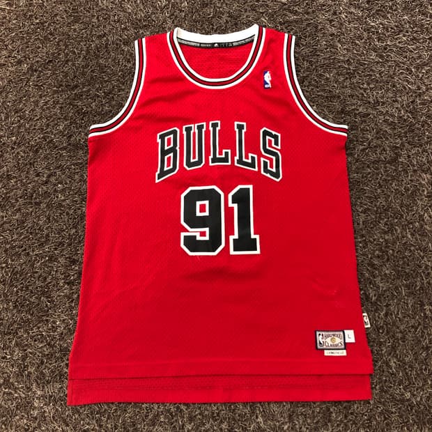 아디다스 로드맨 시카고 불스 농구 저지