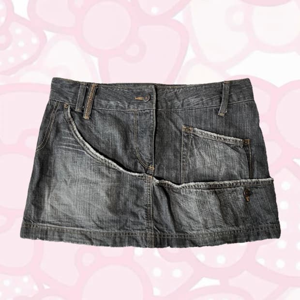 빈티지 데님 미니스커트