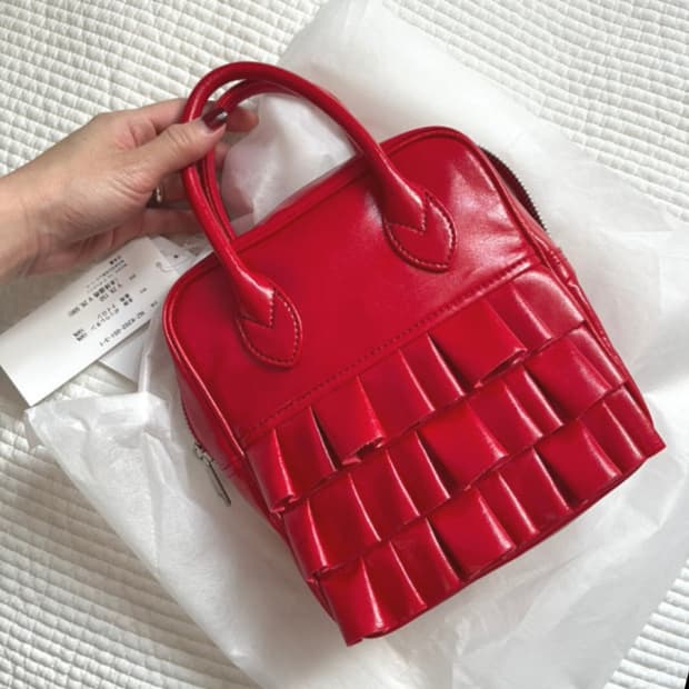 꼼데가르송 걸 프릴 가방 레드 