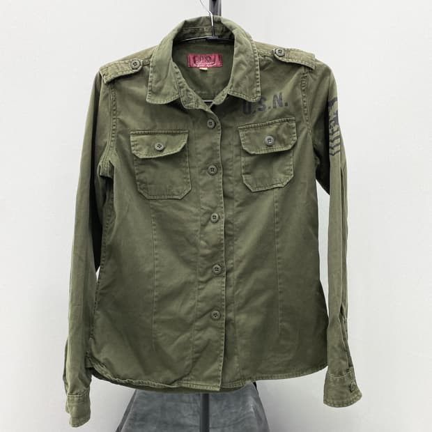 U.S.N. Stencil Military Utility Shirt