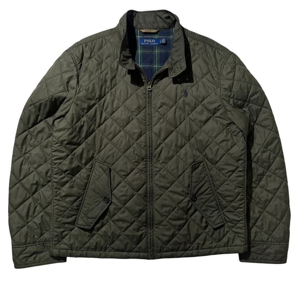 폴로 랄프로렌 바라쿠타 퀼팅 헤링턴 블루종 자켓