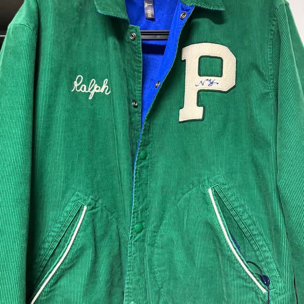 폴로 코듀로이 리버시블 레터맨 자켓 xl