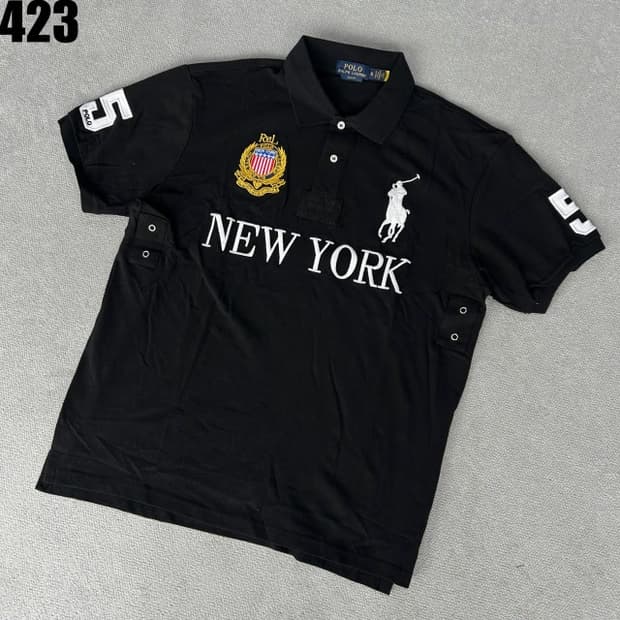 폴로 랄프로렌 뉴욕 블랙 반팔 폴로티 치프키프 XL