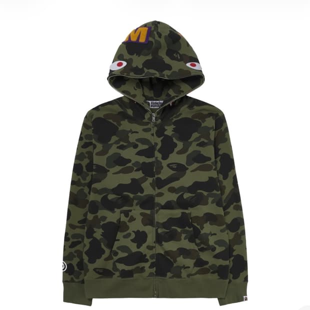 베이프 카모 아미그린 후드집업 녹계 XL