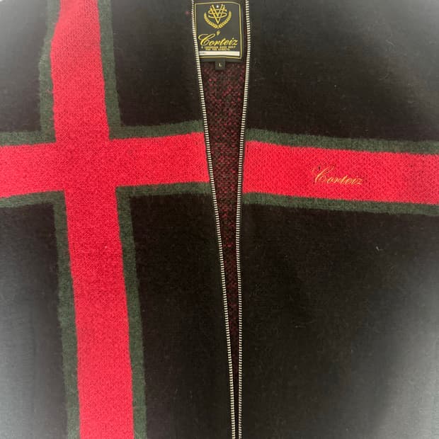 코르테이즈 럭스 니트 집업 블랙