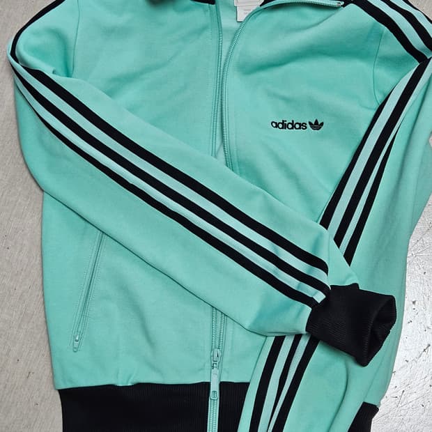 💥대대장급💥아디다스 베켄바우어 트랙탑 져지집업 민트/희귀 딱붙핏