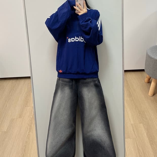 아디다스 아크 우븐 트랙탑 반집업 아노락 자켓