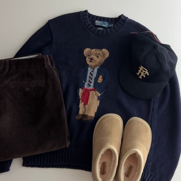 폴로 랄프로렌 50주년 브링 잇 백 베어 니트 L