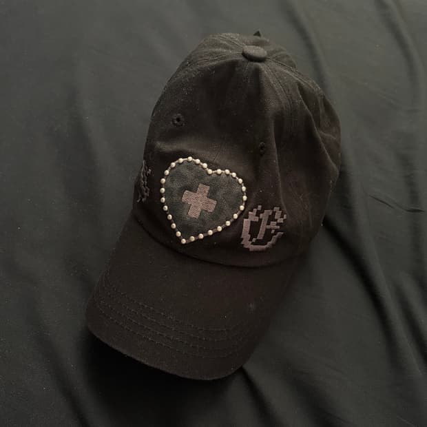 셋업이엑스이 LEO APPLIQUE BALL CAP / BLACK