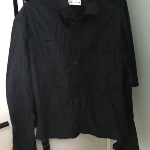 자라 크롭 셔츠