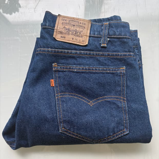 90s 리바이스 505 진청 made in usa