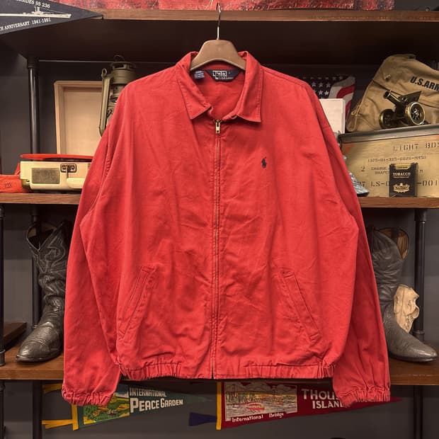 90s 폴로 랄프로렌 클래식 코튼트윌 스윙자켓 레드 N824