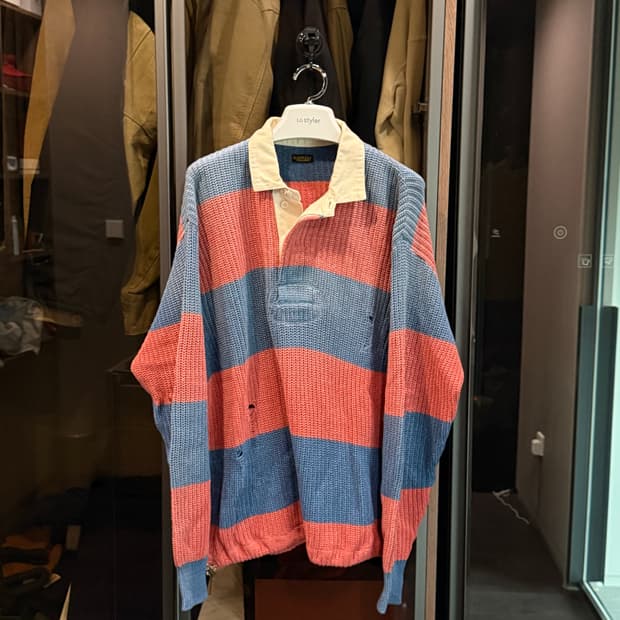 [1] 캐피탈 5g 코튼 니트 럭비셔츠