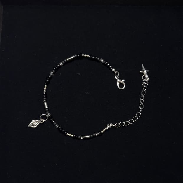 핸드메이드 비즈 팔찌 Black Dia 021