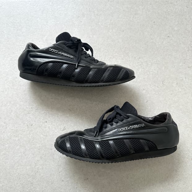 돌체앤가바나 2000s 스포티 메쉬 레더 스니커즈