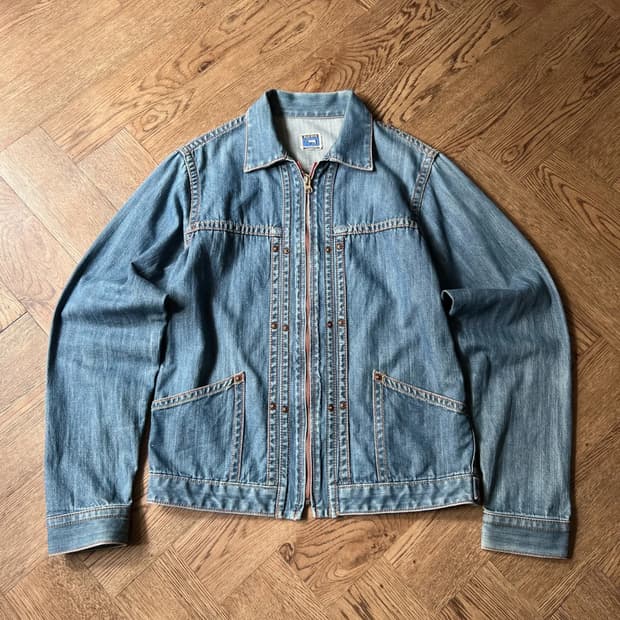 [M]Blue Buck 유니온메이드 플리츠 데님 트러커 자켓