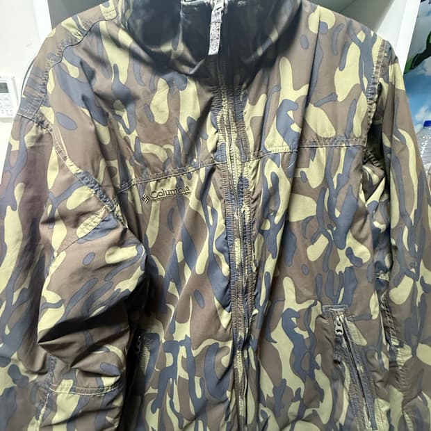 콜롬비아 카모 리버시블 자켓