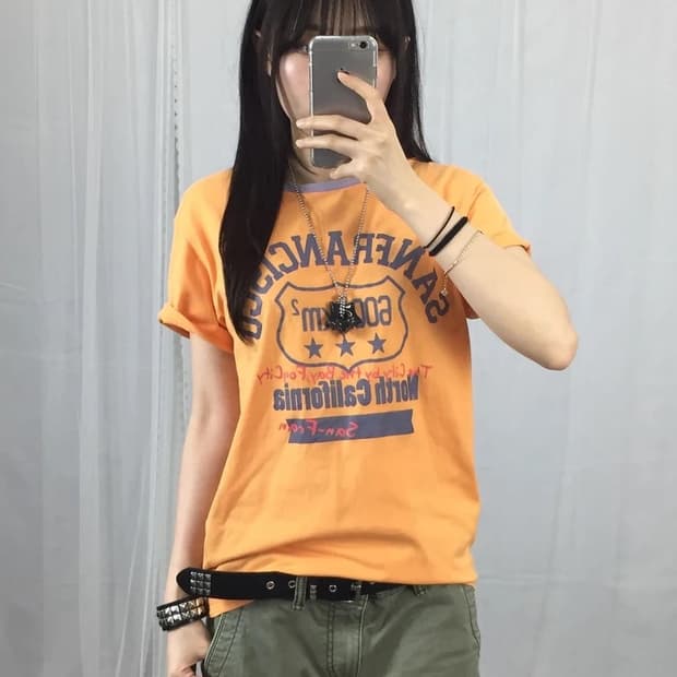 JPN San Francisco Orange Ringer Tee