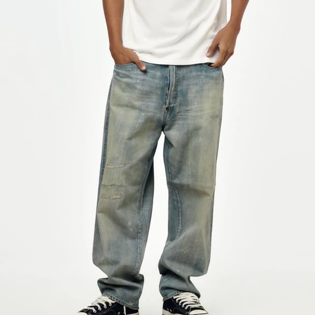 [38X32] A.Presse No.37 Washed Wide Denim