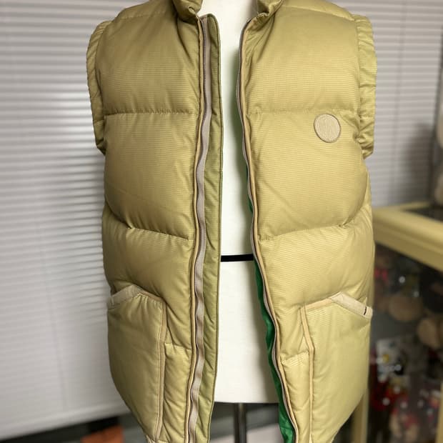 VISVIM 올드비즈빔 레더 믹스 패딩 조끼 L