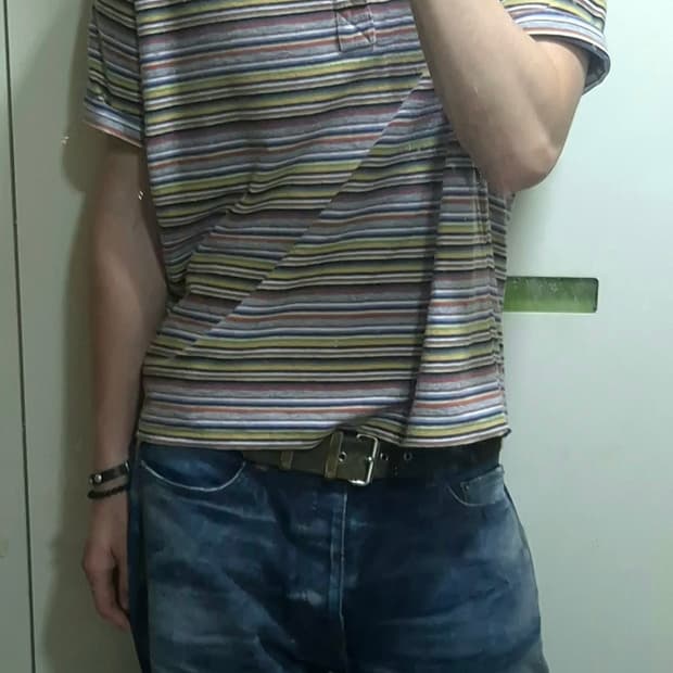 (S) 피어스 스트라이프 카라티 pk