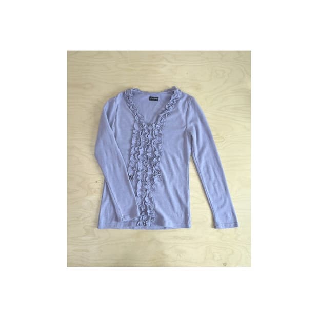 빈티지 라벤더 프릴 탑