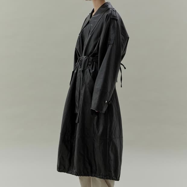 Low Classic 페이크 레더 자켓