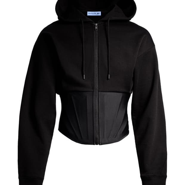 XL 새상품 뮈글러 X H&M 코르셋웨이스트 후드 집업