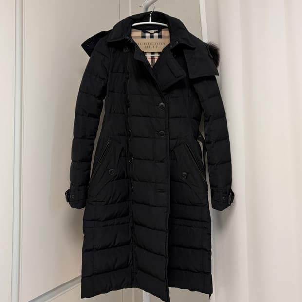 버버리 알러데일 폭스퍼 롱패딩