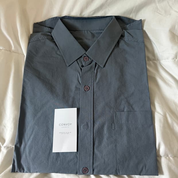 Convoy 긴팔 면셔츠 네이비블루 새상품