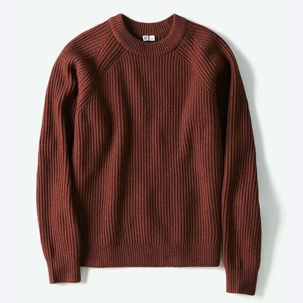 유니클로U  램스울크루넥스웨터