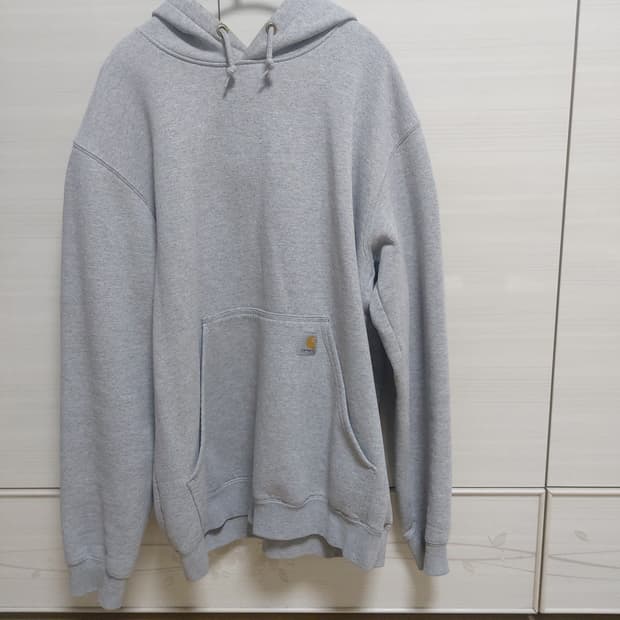 Carhartt(칼하트) US핏 미드웨이트 그레이 기모 후드 티