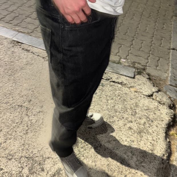 Rick owens Drkshdw waxed denim  