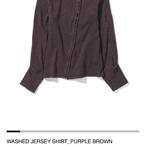 미스치프 워시드 저지 셔츠 퍼플브라운 S사이즈