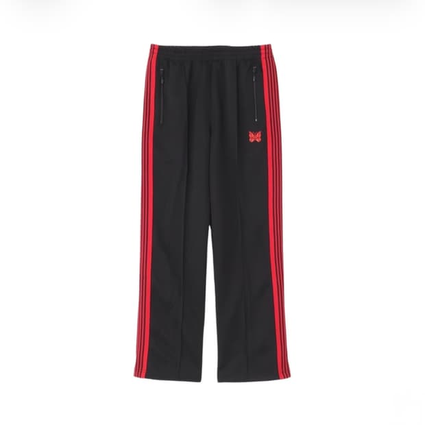 니들스 x LHP 트랙 팬츠 폴리 스무스 블랙 레드