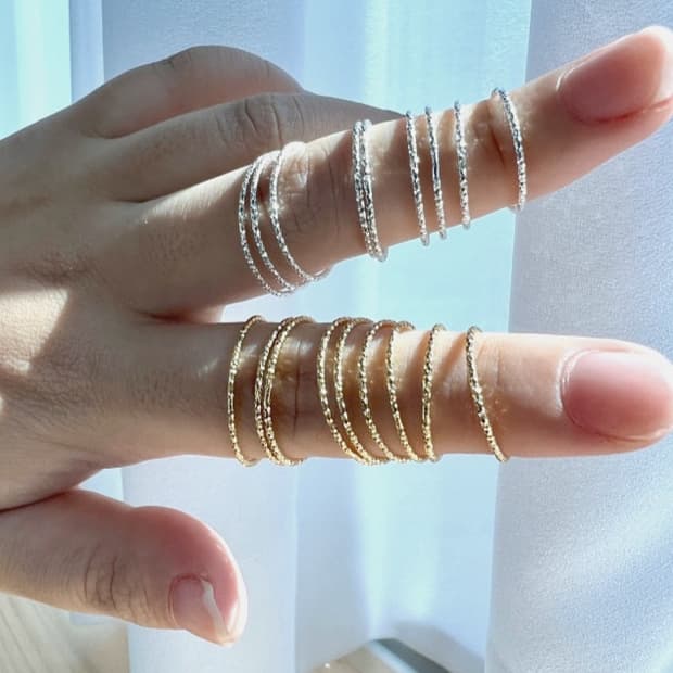 (새상품) 925실버 컷팅 실반지 순은반지 실버반지