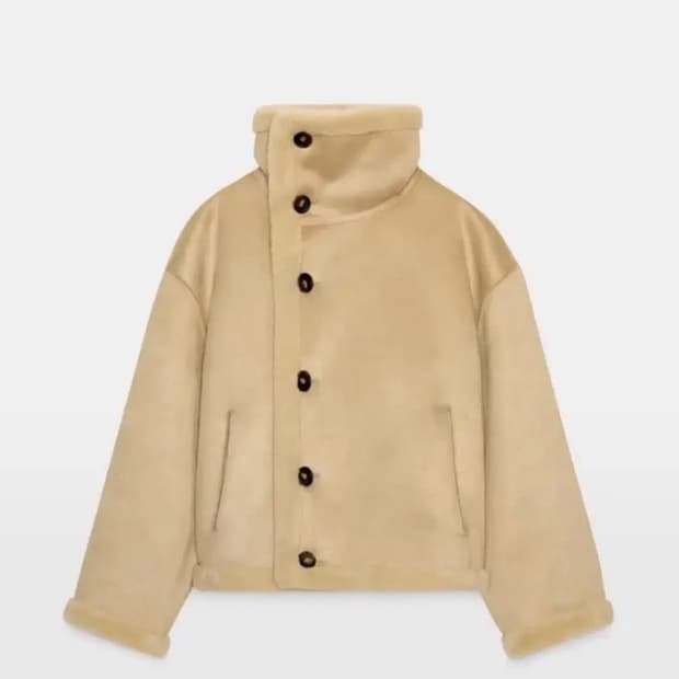 자라 리버서블 테크니컬 하이넥 퍼 자켓 xs-s