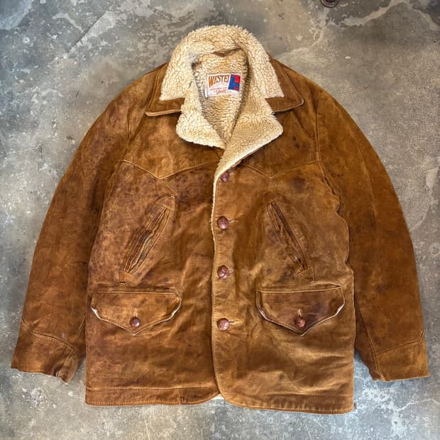 80년대 미국 쇼트 웨스턴 스웨이드 랜처 자켓