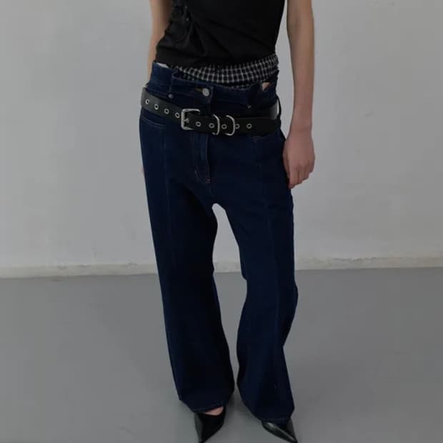 LCDC TM 플리츠 디테일 데님 (blue) 