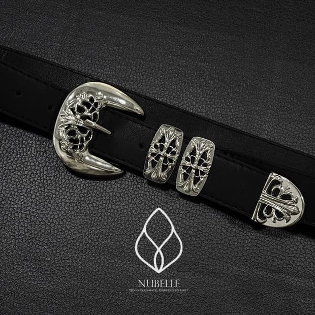 🌗 Chrome western belt / 크롬 볼드 웨스턴 벨트