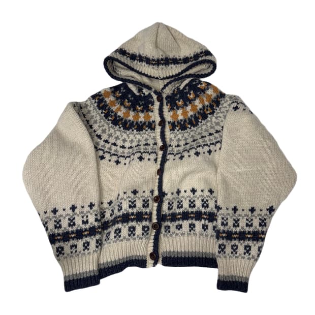 유라고 자카드 후디가디건