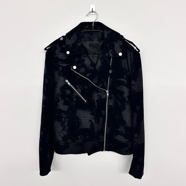 파이톤 패턴 라이더 자켓