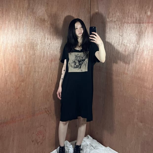 트리콧 꼼데가르송 블랙 벨벳 하이탑 스니커즈
