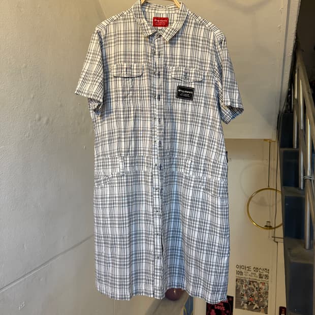 D.STORES 체크 셔츠 원피스