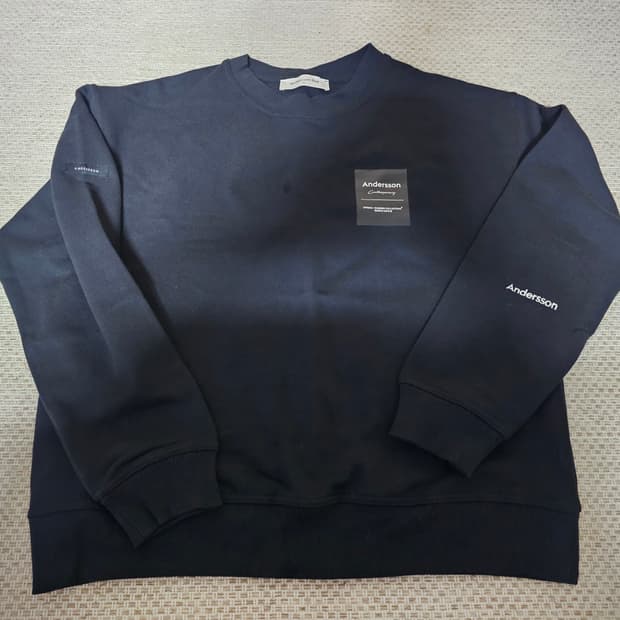 앤더슨벨 맨투맨 블랙 M (공용)