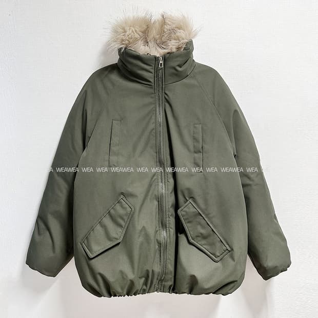 빈티지 퍼 라이닝 항공 점퍼 자켓