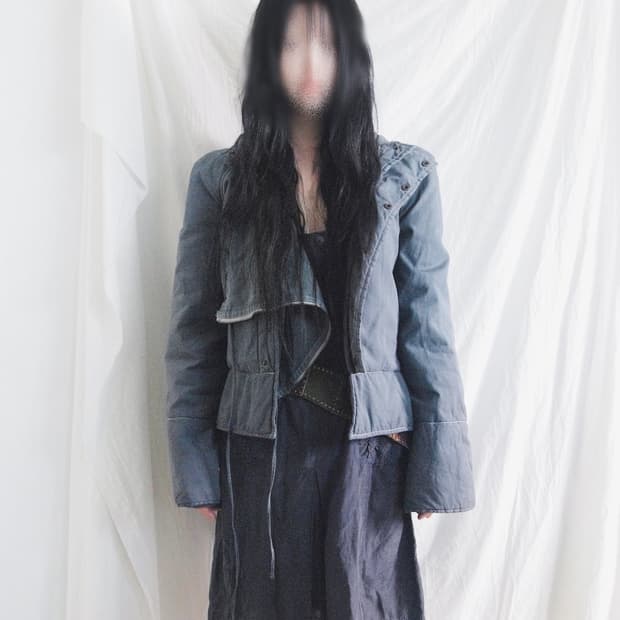 구찌 00s asymmetric aviator’s jacket