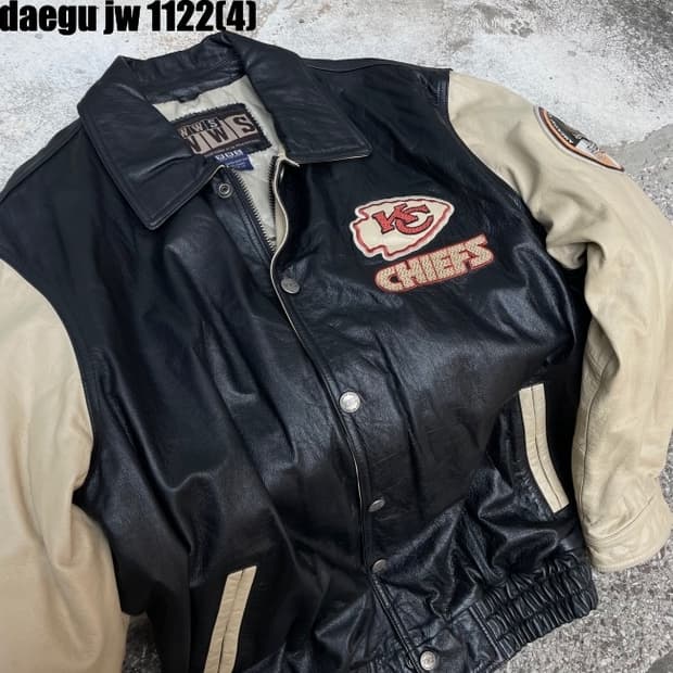 wws 월드와이드스포츠 소가죽 바시티 자켓